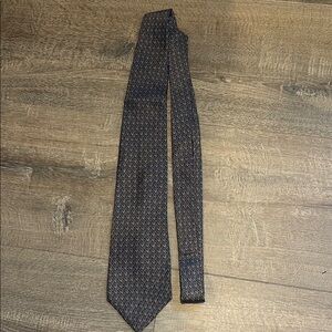 Geometric Patterned Tie - Black and Brown